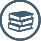 Icon representing a stack of books.